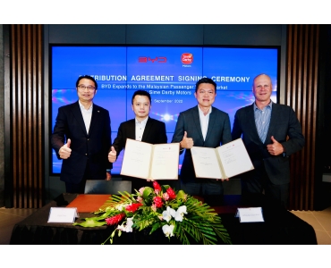 Sime Darby Motors and BYD have signed a Distribution Agreement to bring the world's leading NEV brand to Malaysia